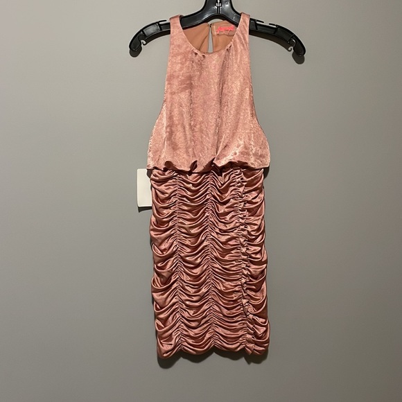 Free People Dark Blush Pink Ruched Sleeveless Dress - Picture 5 of 16